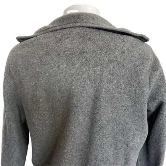 Croft & Barrow Embroidered Snowflake Grey Zip up Fleece Sweatshirt Size M - Picture 9 of 10